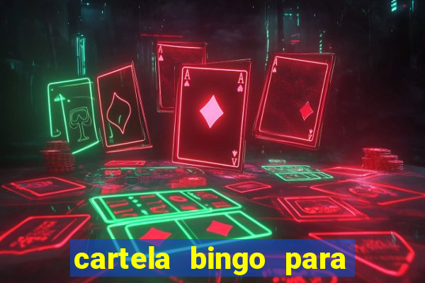 cartela bingo para cha de cozinha imprimir gratis