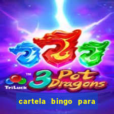 cartela bingo para cha de cozinha imprimir gratis