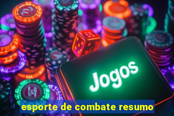 esporte de combate resumo