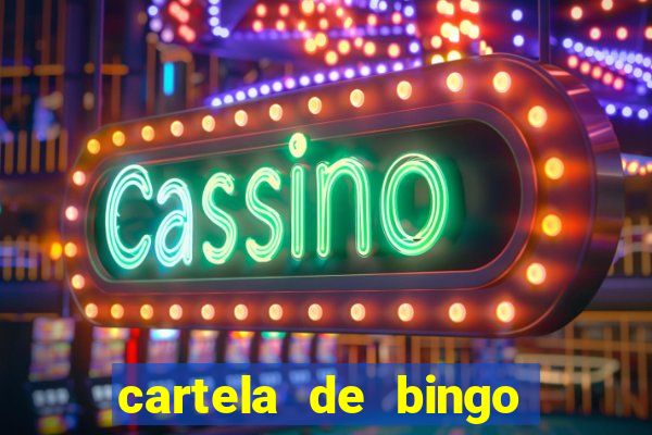 cartela de bingo pra imprimir