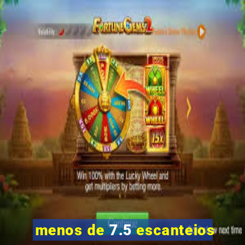 menos de 7.5 escanteios