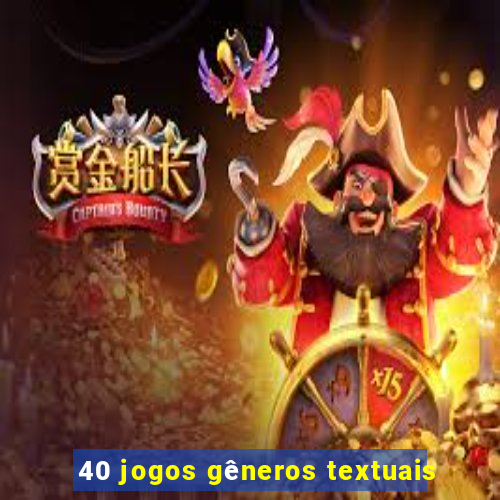 40 jogos gêneros textuais