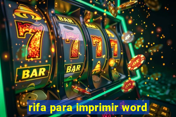 rifa para imprimir word