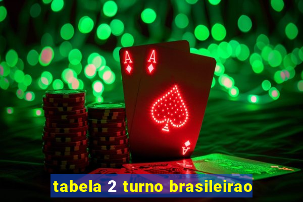 tabela 2 turno brasileirao