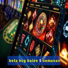 beta hcg baixo 5 semanas