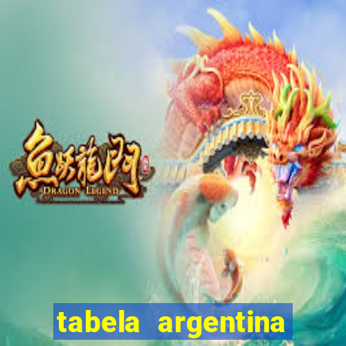 tabela argentina torneo betano