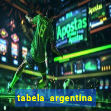 tabela argentina torneo betano