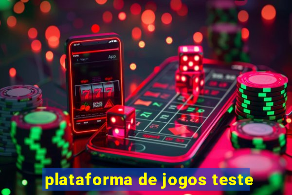 plataforma de jogos teste