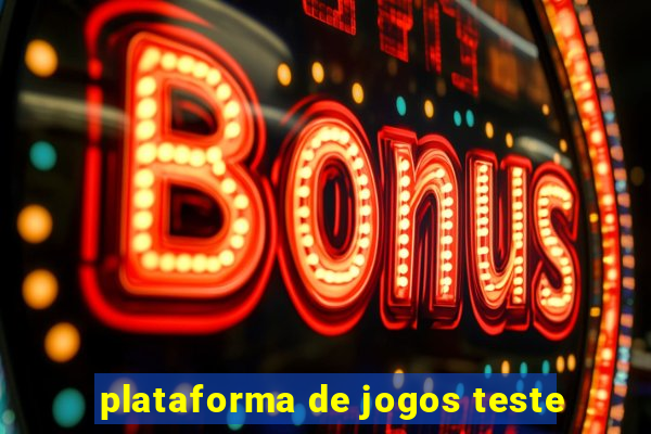 plataforma de jogos teste