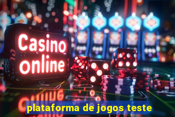 plataforma de jogos teste