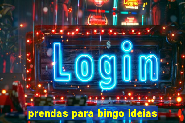 prendas para bingo ideias