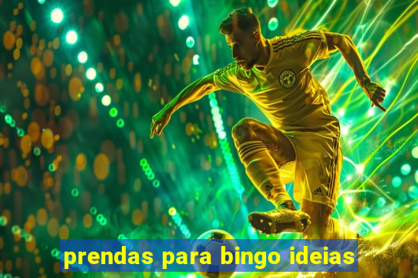 prendas para bingo ideias