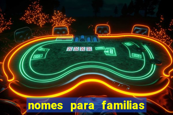 nomes para familias em jogos