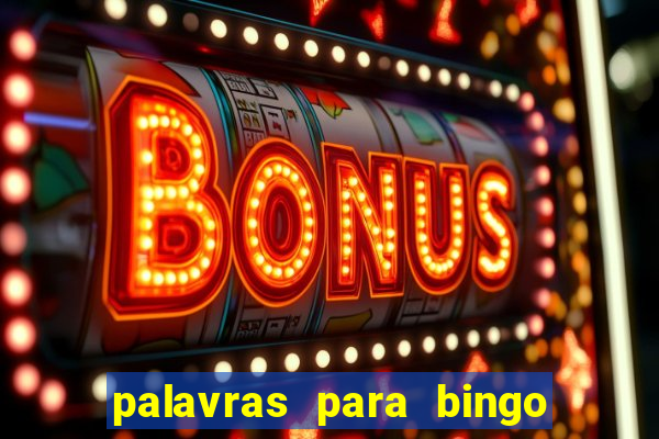 palavras para bingo cha de bebe