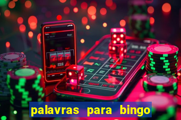 palavras para bingo cha de bebe