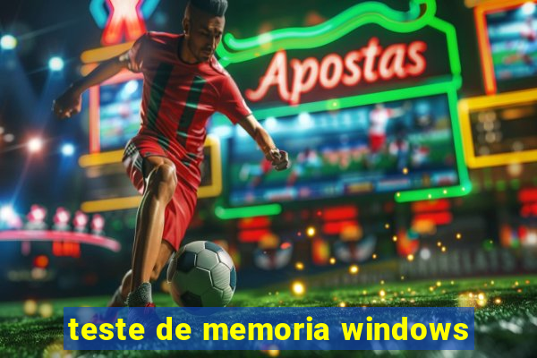 teste de memoria windows