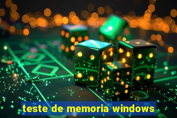 teste de memoria windows