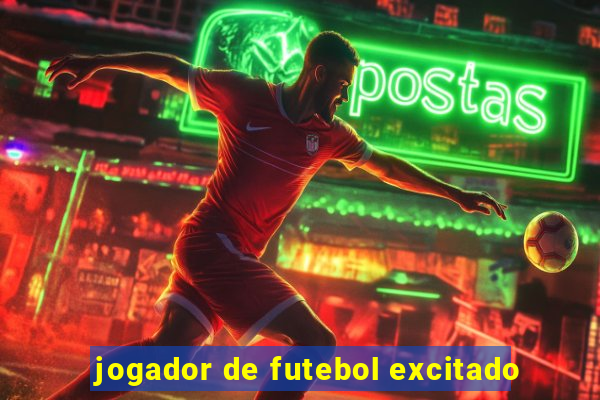 jogador de futebol excitado