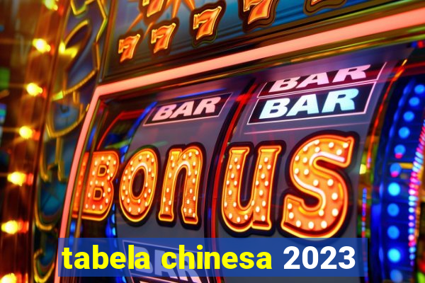 tabela chinesa 2023