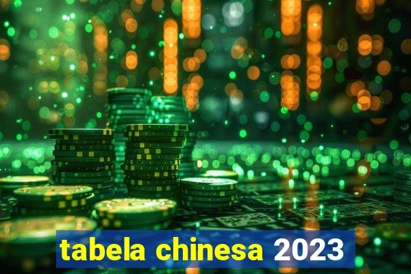 tabela chinesa 2023