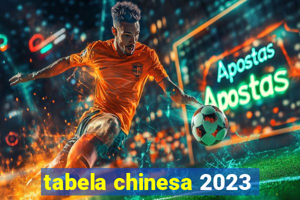 tabela chinesa 2023