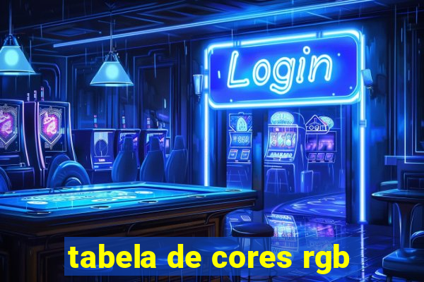 tabela de cores rgb