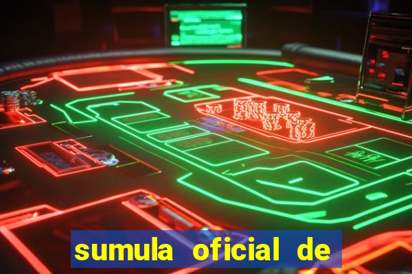 sumula oficial de futebol 7 society excel