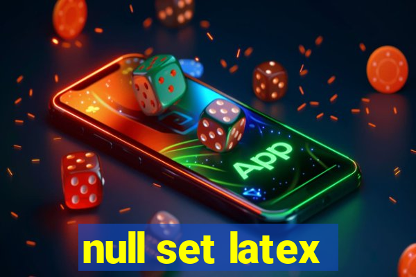 null set latex