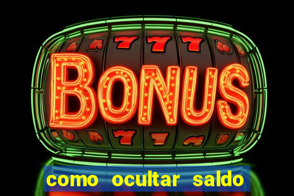 como ocultar saldo na betfair