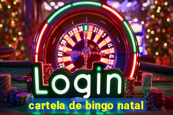 cartela de bingo natal