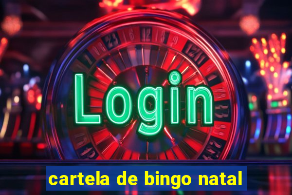 cartela de bingo natal