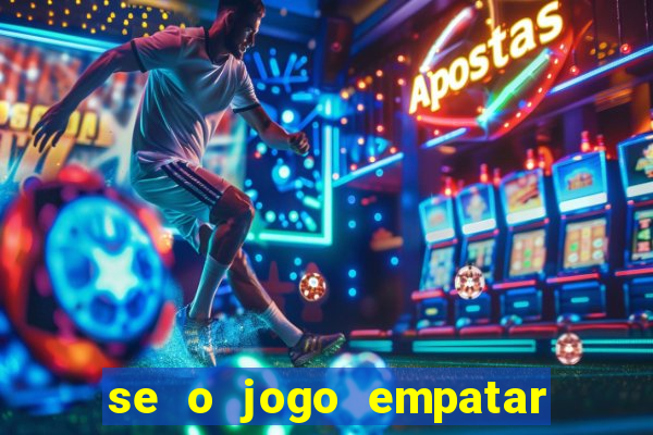 se o jogo empatar hoje quem ganha