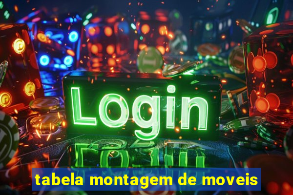 tabela montagem de moveis