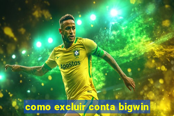 como excluir conta bigwin