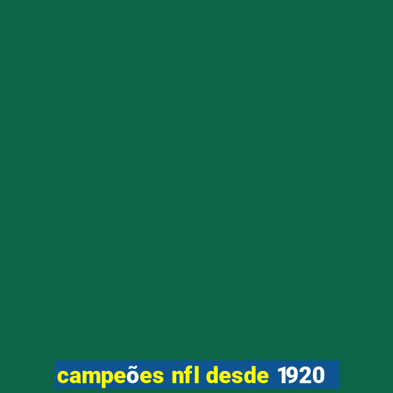 campeões nfl desde 1920