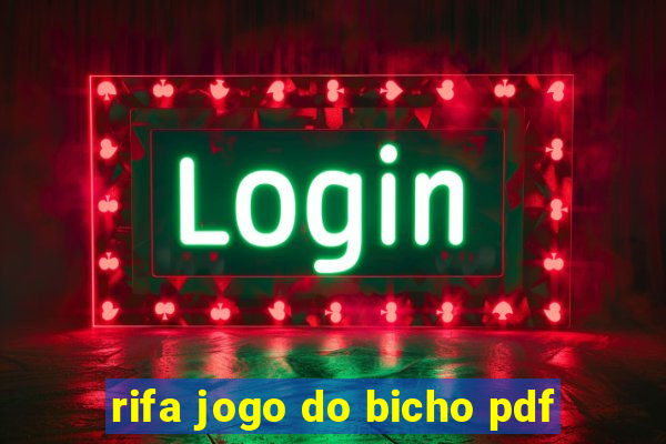 rifa jogo do bicho pdf