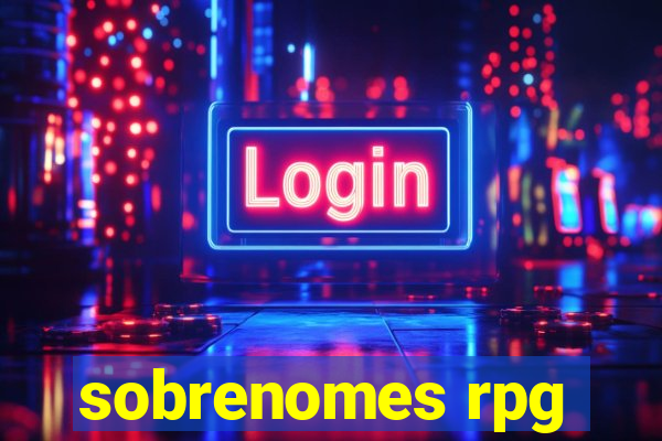 sobrenomes rpg