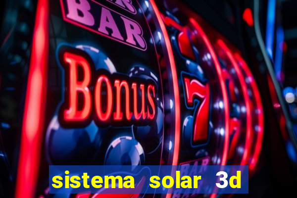 sistema solar 3d em movimento