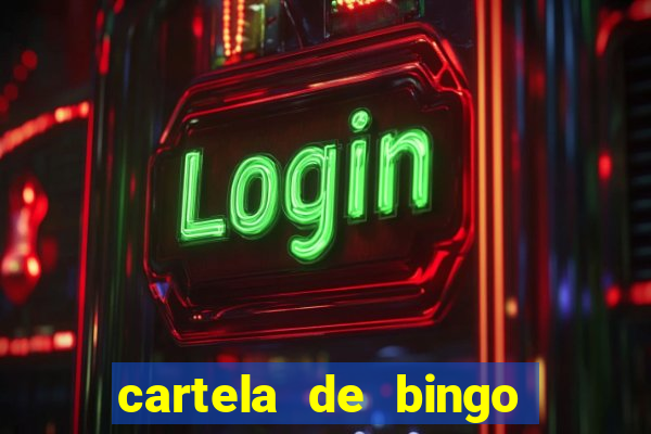 cartela de bingo pra imprimir