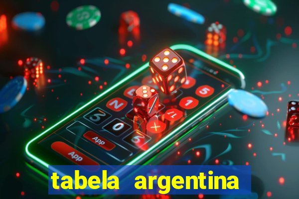 tabela argentina torneo betano